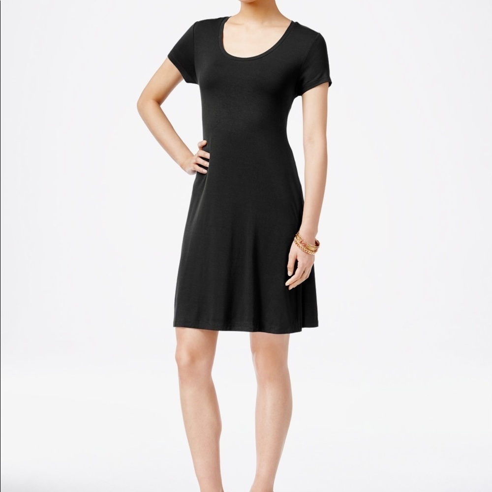 Style & Co Little Black A-Line Dress Size PM